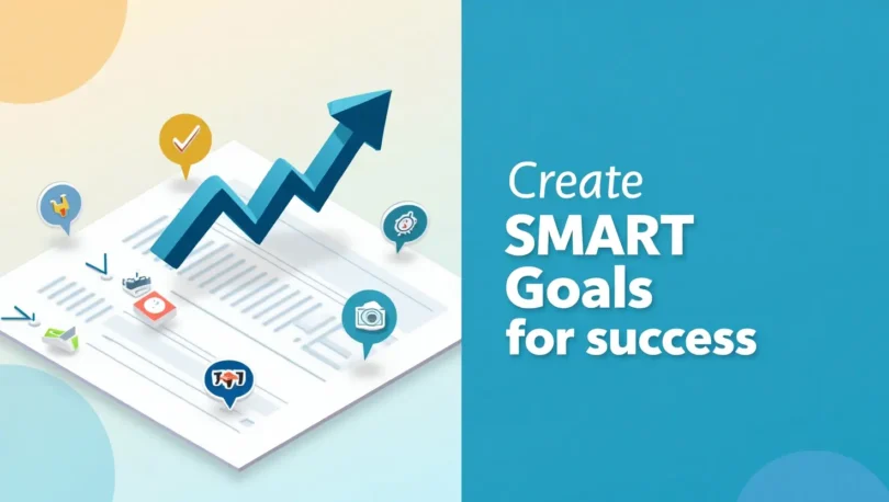 A person writing SMART goals on a notepad with a pen, symbolizing clarity and focus for success.