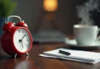 A Pomodoro Technique Timer on a desk, representing time management and productivity.