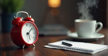 A Pomodoro Technique Timer on a desk, representing time management and productivity.