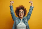 Person overcome rejection, rising with confidence after failure and moving forward with a positive mindset.