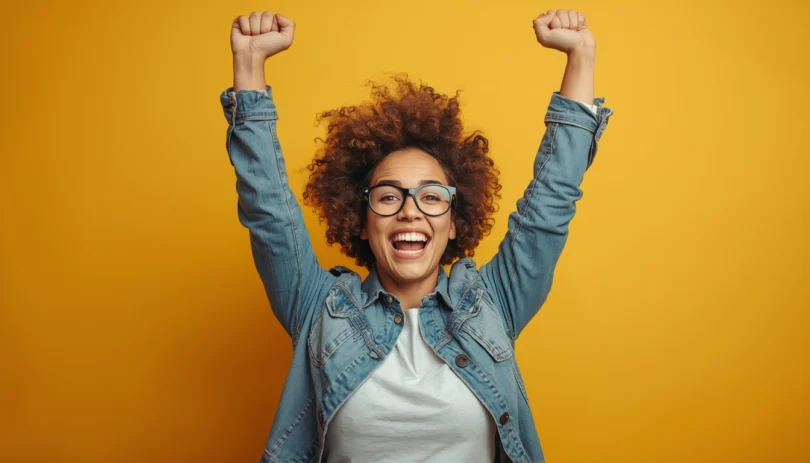 Person overcome rejection, rising with confidence after failure and moving forward with a positive mindset.