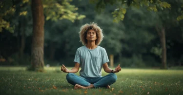 Person relaxing in a peaceful setting to recharge their social battery after a long day of social interactions and mental exhaustion.